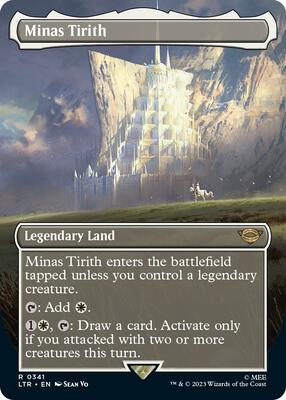 Minas Tirith (0341) (Borderless) card from Universes Beyond: The Lord of the Rings: Tales of Middle-earth