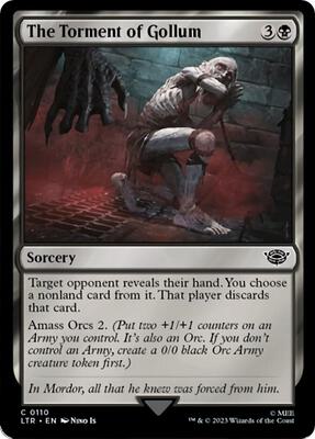 The Torment of Gollum card from Universes Beyond: The Lord of the Rings: Tales of Middle-earth