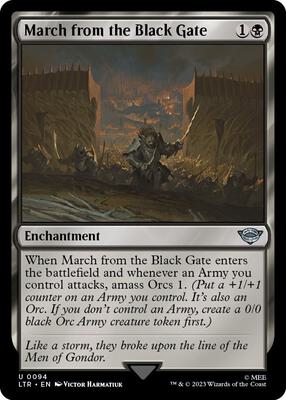 March from the Black Gate card from Universes Beyond: The Lord of the Rings: Tales of Middle-earth