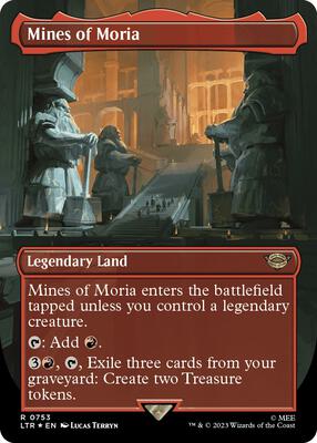 Mines of Moria (Borderless) (Surge Foil) card from Universes Beyond: The Lord of the Rings: Tales of Middle-earth