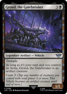 Grond, the Gatebreaker card from Universes Beyond: The Lord of the Rings: Tales of Middle-earth