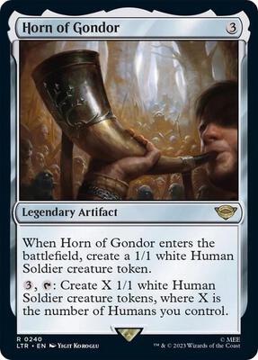 Horn of Gondor card from Universes Beyond: The Lord of the Rings: Tales of Middle-earth