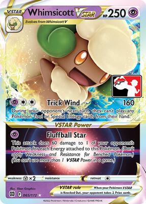 Whimsicott VSTAR - 065/172 card from Prize Pack Series Cards