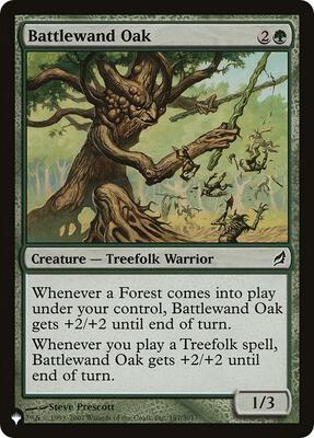 Battlewand Oak card from The List Reprints