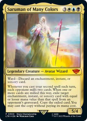 Saruman of Many Colors card from Game Day & Store Championship Promos