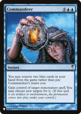 Commandeer card from The List Reprints