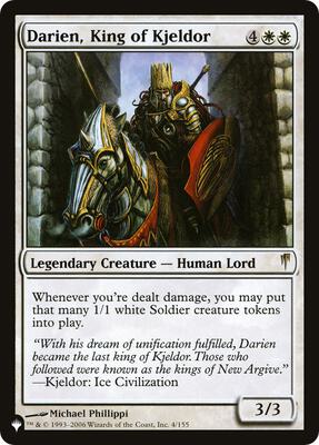 Darien, King of Kjeldor card from The List Reprints
