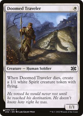 Doomed Traveler (2X2) card from The List Reprints