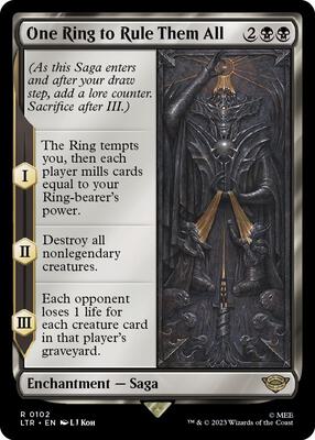 One Ring to Rule Them All card from Universes Beyond: The Lord of the Rings: Tales of Middle-earth