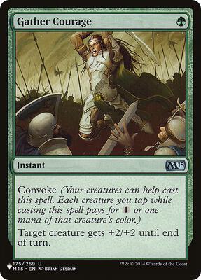 Gather Courage card from The List Reprints