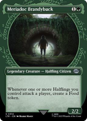Meriadoc Brandybuck (Showcase) card from Universes Beyond: The Lord of the Rings: Tales of Middle-earth