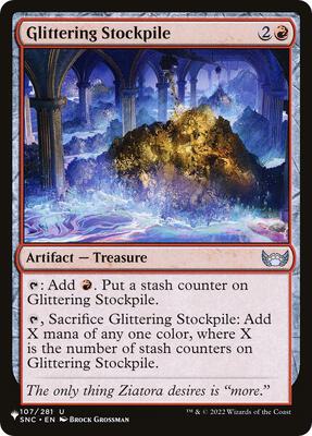 Glittering Stockpile card from The List Reprints