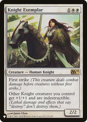 Knight Exemplar (M11) card from The List Reprints
