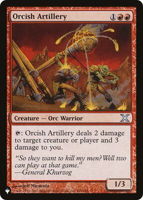 Orcish Artillery card from The List Reprints