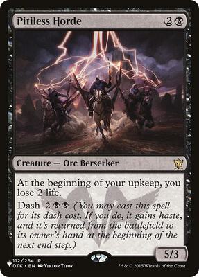 Pitiless Horde card from The List Reprints