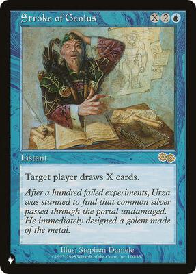 Stroke of Genius card from The List Reprints