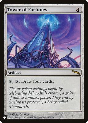 Tower of Fortunes card from The List Reprints