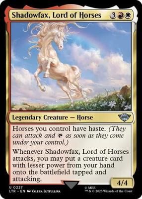Shadowfax, Lord of Horses card from Universes Beyond: The Lord of the Rings: Tales of Middle-earth