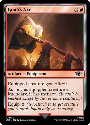 Gimli's Axe card from Universes Beyond: The Lord of the Rings: Tales of Middle-earth