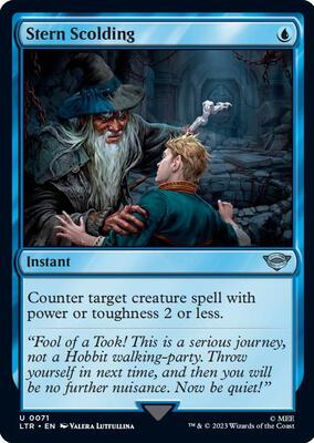 Stern Scolding card from Universes Beyond: The Lord of the Rings: Tales of Middle-earth