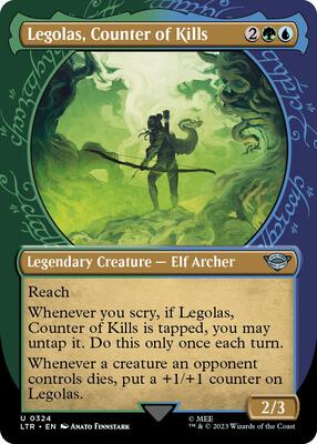 Legolas, Counter of Kills (Showcase) card from Universes Beyond: The Lord of the Rings: Tales of Middle-earth