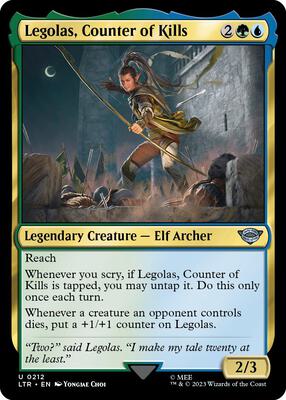Legolas, Counter of Kills card from Universes Beyond: The Lord of the Rings: Tales of Middle-earth