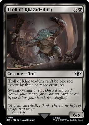 Troll of Khazad-dum card from Universes Beyond: The Lord of the Rings: Tales of Middle-earth