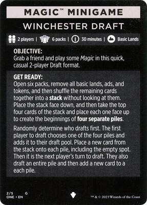 Magic Minigame: Winchester Draft card from Phyrexia: All Will Be One
