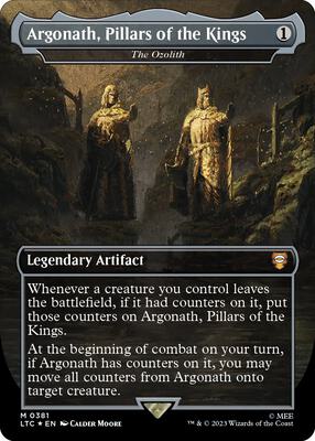 Argonath, Pillars of the Kings - The Ozolith (Borderless) (Surge Foil) card from Commander: The Lord of the Rings: Tales of Middle-earth
