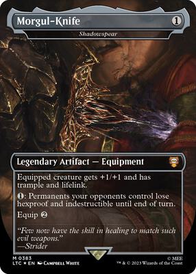 Morgul-Knife - Shadowspear (Borderless) (Surge Foil) card from Commander: The Lord of the Rings: Tales of Middle-earth