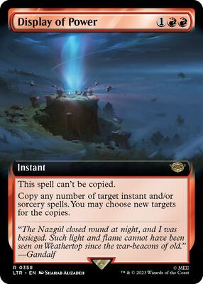 Display of Power (Extended Art) card from Universes Beyond: The Lord of the Rings: Tales of Middle-earth