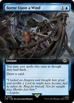 Borne Upon a Wind (Extended Art) card from Universes Beyond: The Lord of the Rings: Tales of Middle-earth