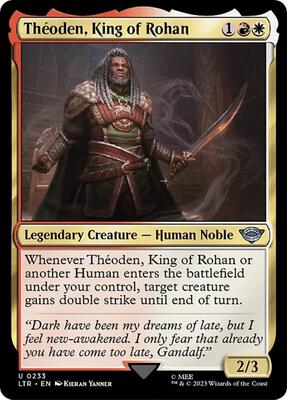 Theoden, King of Rohan card from Universes Beyond: The Lord of the Rings: Tales of Middle-earth