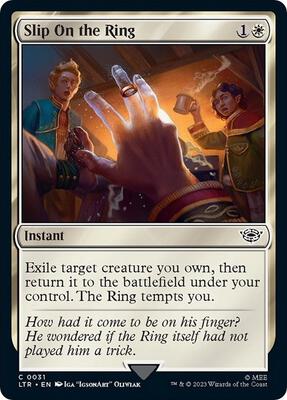 Slip on the Ring card from Universes Beyond: The Lord of the Rings: Tales of Middle-earth