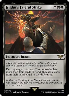 Isildur's Fateful Strike card from Universes Beyond: The Lord of the Rings: Tales of Middle-earth