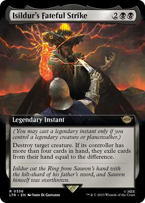 Isildur's Fateful Strike (Extended Art) card from Universes Beyond: The Lord of the Rings: Tales of Middle-earth