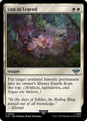 Lost to Legend card from Universes Beyond: The Lord of the Rings: Tales of Middle-earth
