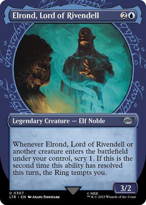 Elrond, Lord of Rivendell (Showcase) card from Universes Beyond: The Lord of the Rings: Tales of Middle-earth