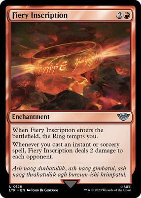 Fiery Inscription card from Universes Beyond: The Lord of the Rings: Tales of Middle-earth