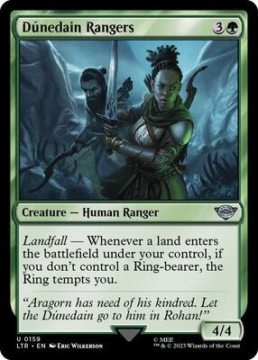Dunedain Rangers card from Universes Beyond: The Lord of the Rings: Tales of Middle-earth