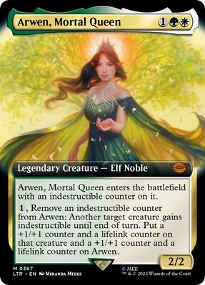 Arwen, Mortal Queen (Extended Art) card from Universes Beyond: The Lord of the Rings: Tales of Middle-earth