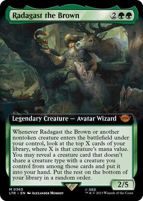 Radagast the Brown (Extended Art) card from Universes Beyond: The Lord of the Rings: Tales of Middle-earth