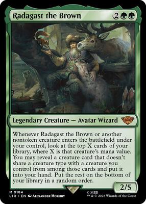 Radagast the Brown card from Universes Beyond: The Lord of the Rings: Tales of Middle-earth