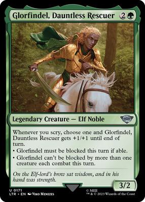 Glorfindel, Dauntless Rescuer card from Universes Beyond: The Lord of the Rings: Tales of Middle-earth