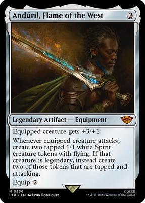 Anduril, Flame of the West card from Universes Beyond: The Lord of the Rings: Tales of Middle-earth