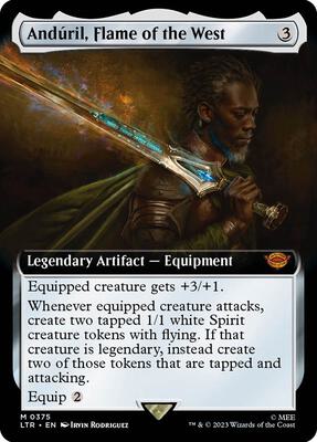 Anduril, Flame of the West (Extended Art) card from Universes Beyond: The Lord of the Rings: Tales of Middle-earth
