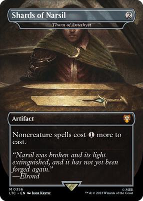 Shards of Narsil - Thorn of Amethyst (Borderless) card from Commander: The Lord of the Rings: Tales of Middle-earth