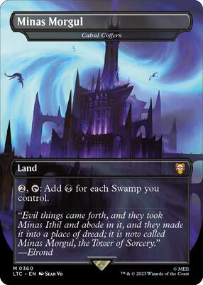 Minas Morgul - Cabal Coffers (Borderless) card from Commander: The Lord of the Rings: Tales of Middle-earth