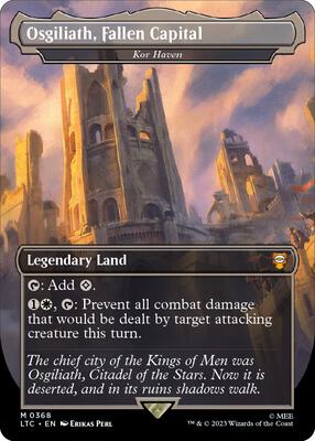 Osgiliath, Fallen Capital - Kor Haven (Borderless) card from Commander: The Lord of the Rings: Tales of Middle-earth