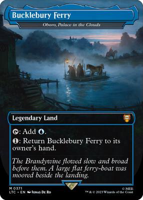 Bucklebury Ferry - Oboro, Palace in the Clouds (Borderless) card from Commander: The Lord of the Rings: Tales of Middle-earth